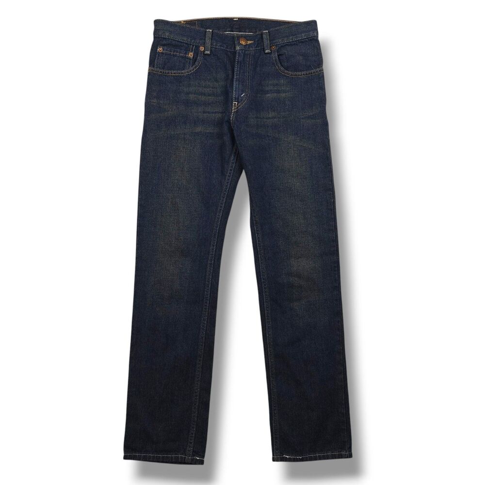 Levi's 511 Skinny Jeans 29x29 18 Reg Dark Blue Rare Retro Fade Whiskered 80s